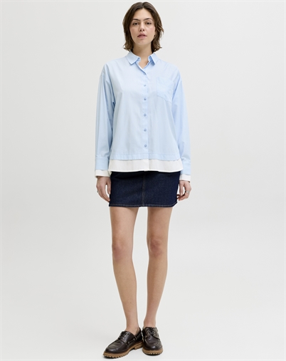 JJXX - JXCaro Poplin Bouble Skjorte - Skyway